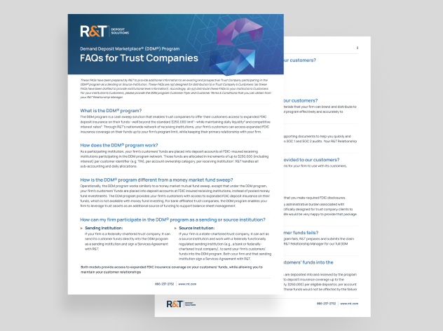 FAQ's for Trust Companies